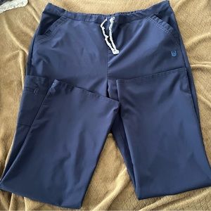 Urbane Performance navy blue scrub pants. Size large